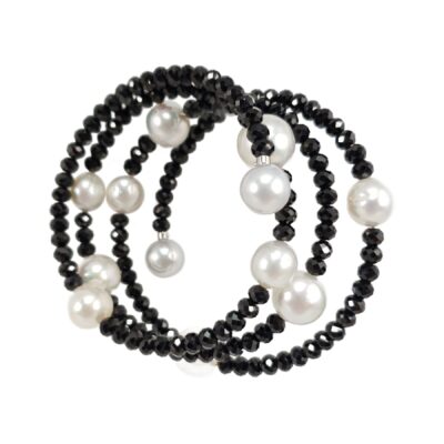 South Sea Pearl and Black Spinel Bracelet
